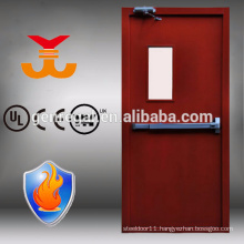 BS 476 listed 60-90mins panic bar exit flame resistant steel doors